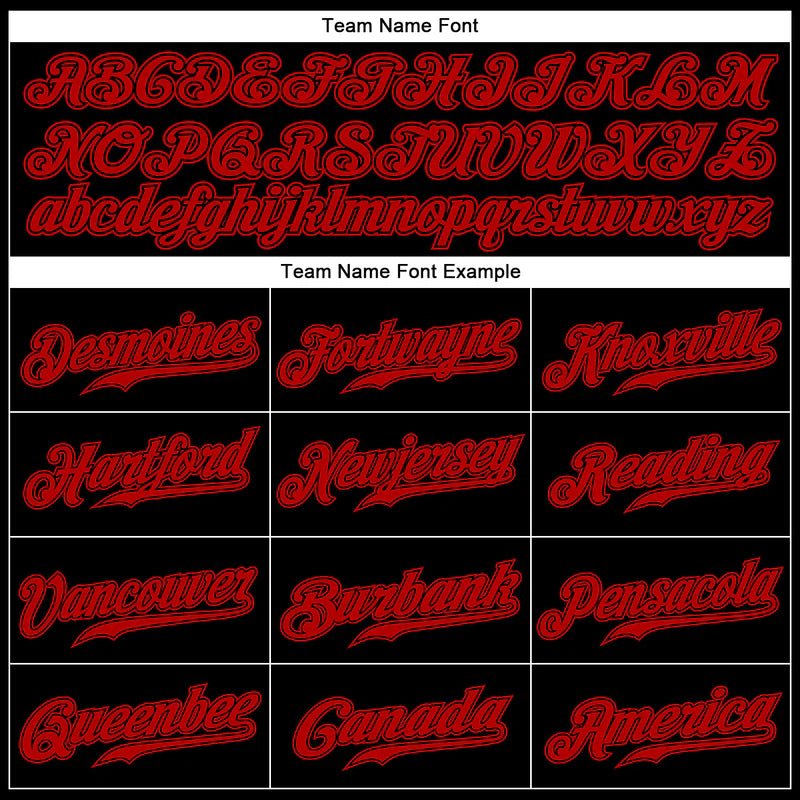 Custom Black Red Authentic Baseball Stitched Jersey - GloryGearUS