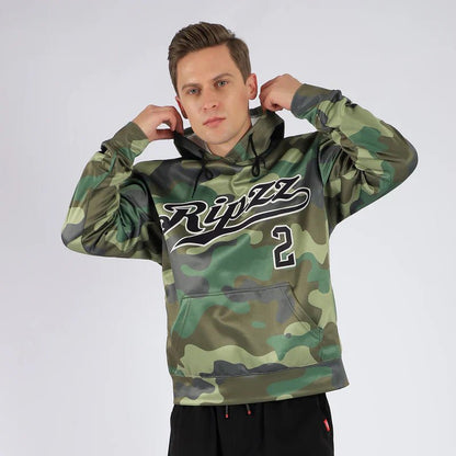Custom Stitched Camo Black - Cream Sports Pullover Sweatshirt Salute To Service Hoodie - GloryGearUS
