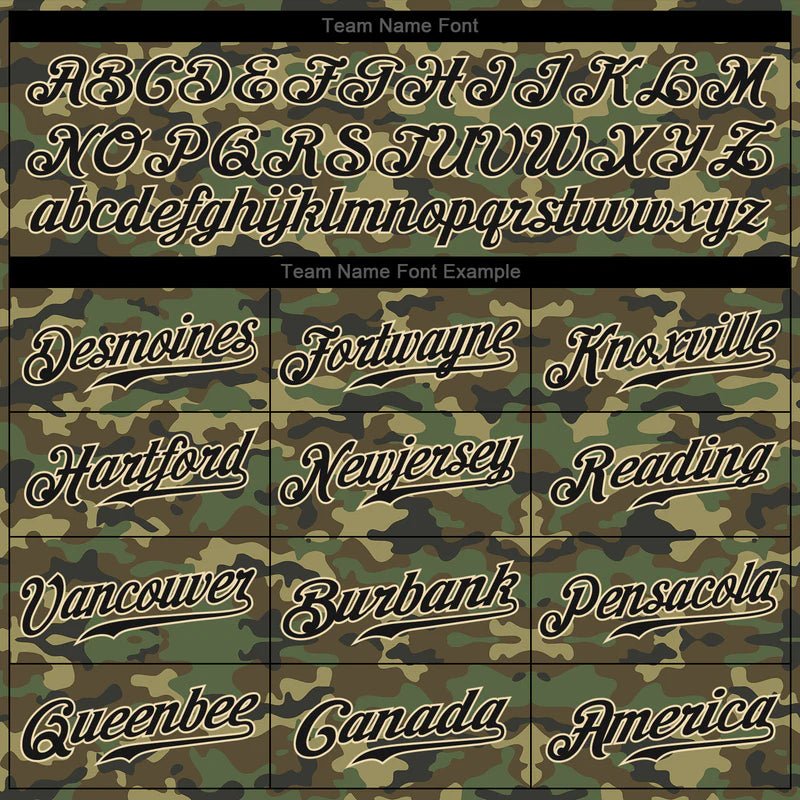 Custom Stitched Camo Black - Cream Sports Pullover Sweatshirt Salute To Service Hoodie - GloryGearUS