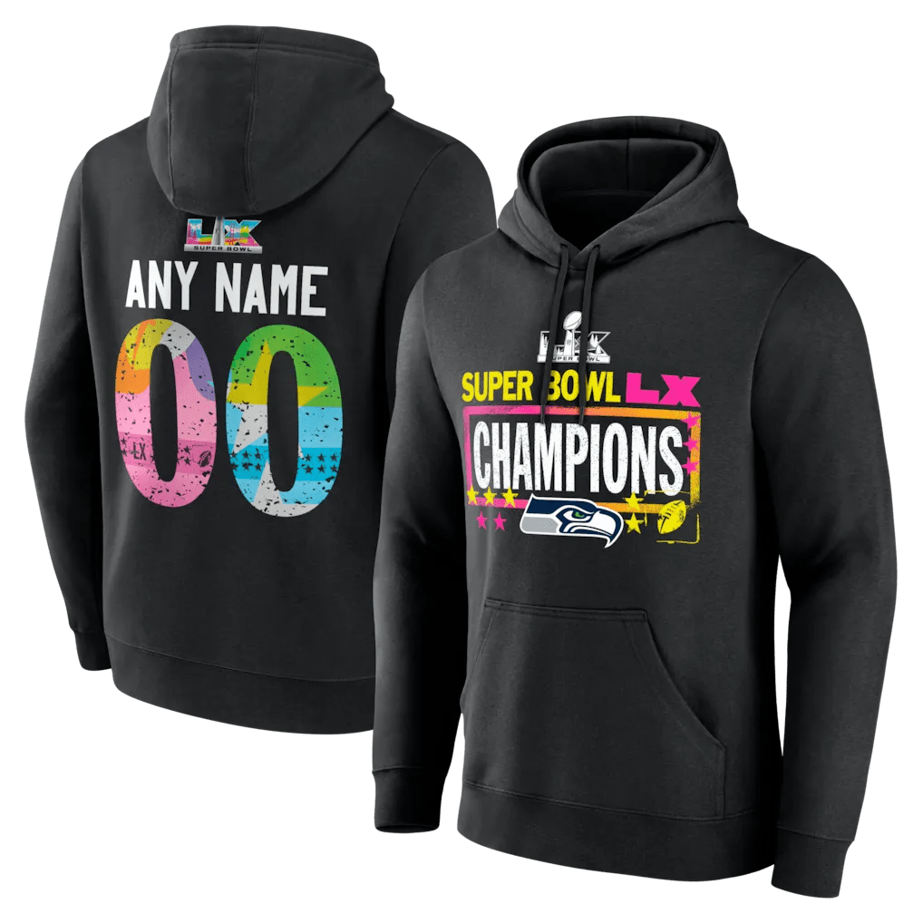 SEA Super Bowl LX Champions Custom Hoodie - GloryGearUS