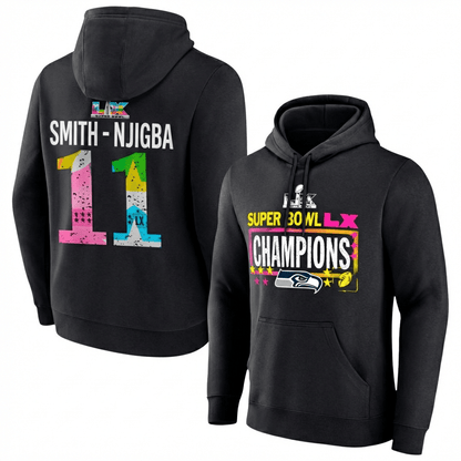 SEA Super Bowl LX Champions Custom Hoodie - GloryGearUS