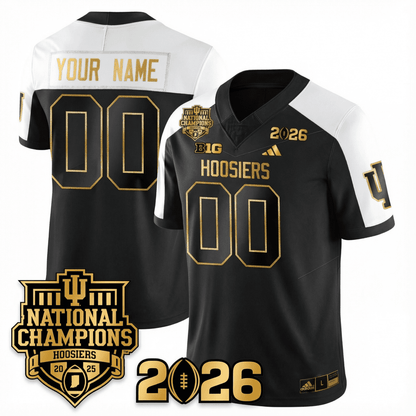 Indiana College Football Gold Edition Jersey - 2026 CFP vs National Champions Patch - GloryGearUS