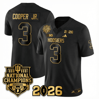 Indiana College Football Gold Edition Jersey - 2026 CFP vs National Champions Patch - GloryGearUS