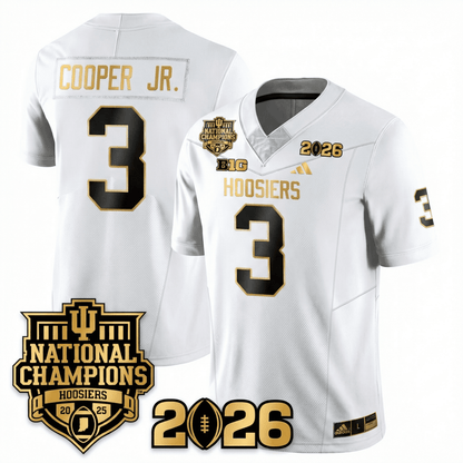 Indiana College Football Gold Edition Jersey - 2026 CFP vs National Champions Patch - GloryGearUS