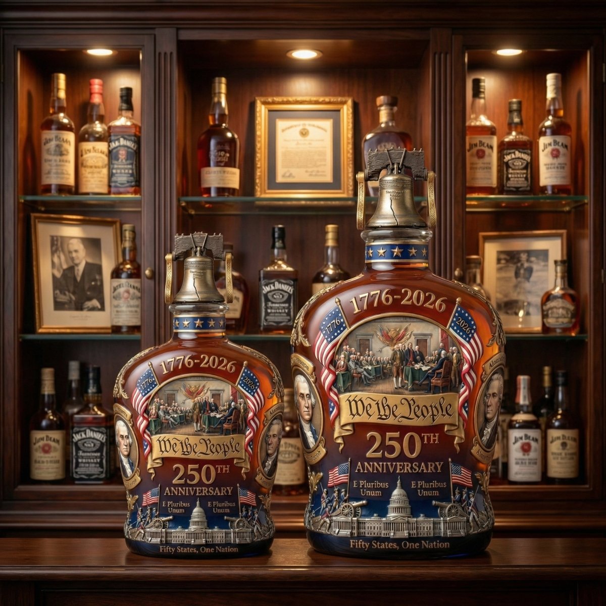 America 250th Anniversary Whiskey Bottle - GloryGearUS